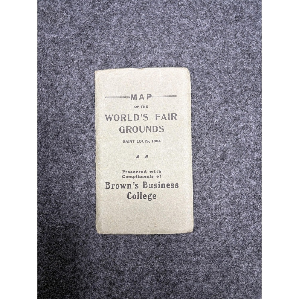 Vintage 1904 Brown's Business College St Louis World's Fair Map USA Booklet Ad